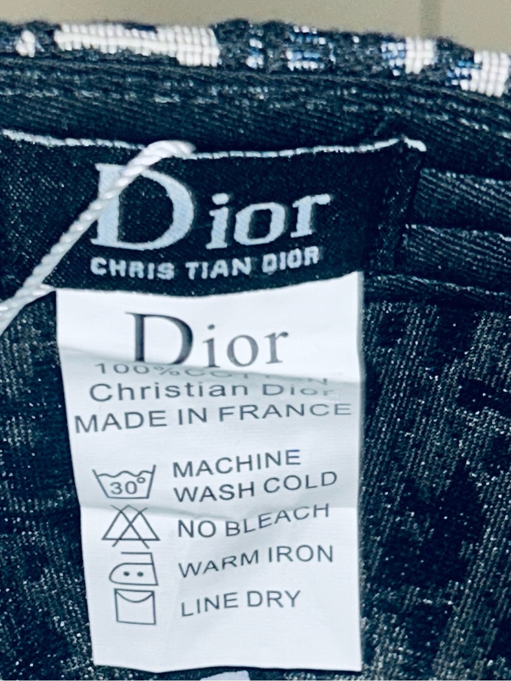 Dior Blue and White Oblique Logo Baseball Cap Adjustable (Small-medium) - Picture 7 of 7